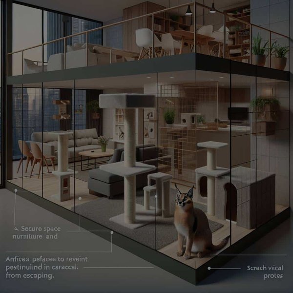 Comment concevoir un espace sécurisé pour un chat Caracal en appartement ?